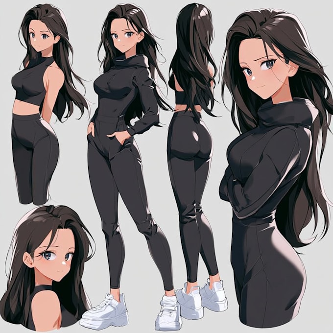 design custom character sheet or reference sheet for v tuber