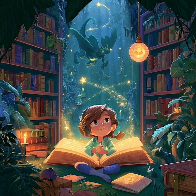 draw cartoon children book illustrations
