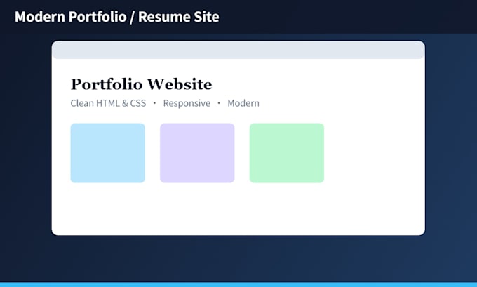 create a modern portfolio or resume website with HTML CSS