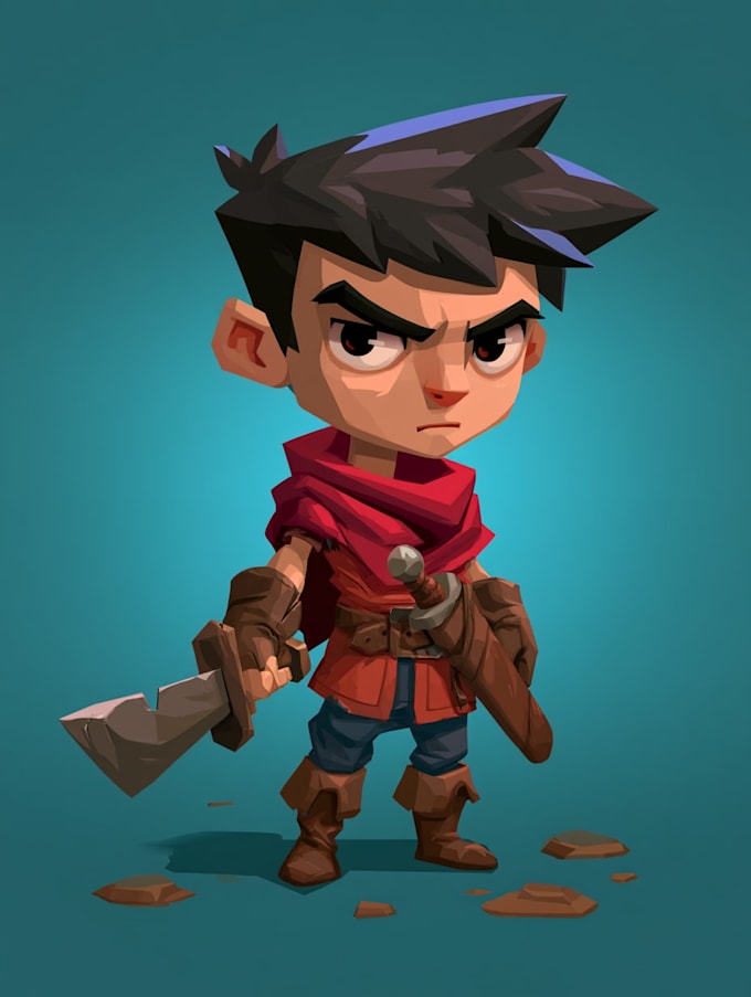 draw 2d game character illustration