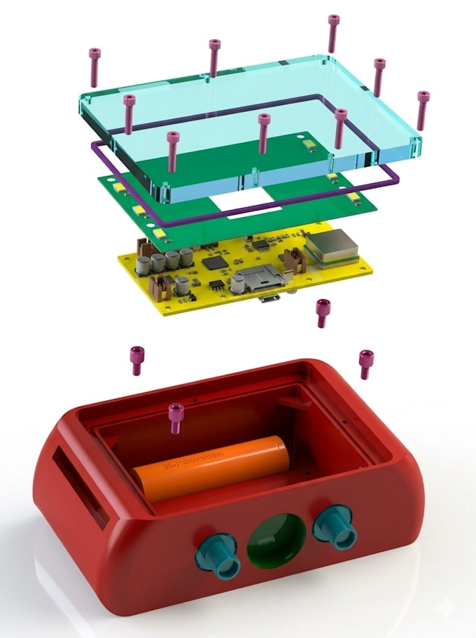 do custom pcb enclosure design and cad for 3d printing cnc