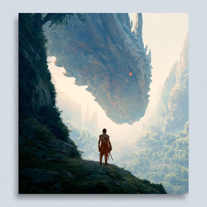 create a modern fantasy custom illustration