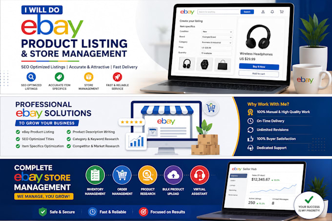 do ebay product listing and store management