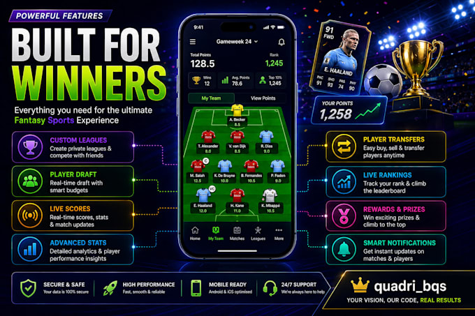 develop fantasy sports app website fantasy league platform