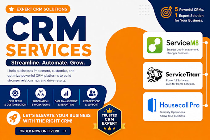 setup servicetitan, housecall pro, servicem8 form, crm, automation, workflow