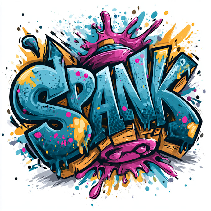 design awesome logo on graffiti tags style