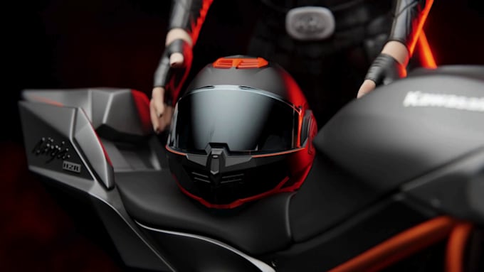 do 3d helmet animation 3d helmet design 3d bike video 3d helmet modeling render
