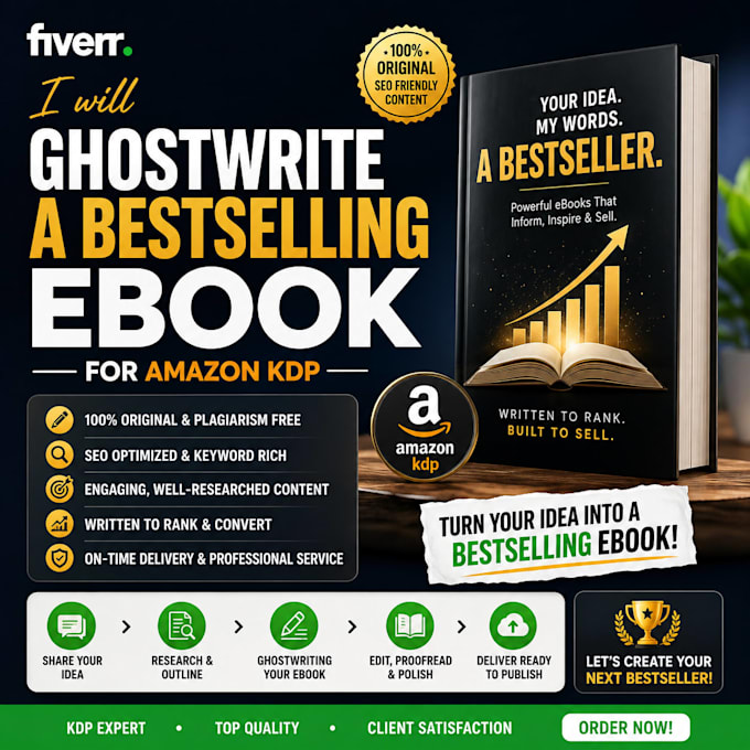 ghostwrite a bestselling ebook for amazon KDP