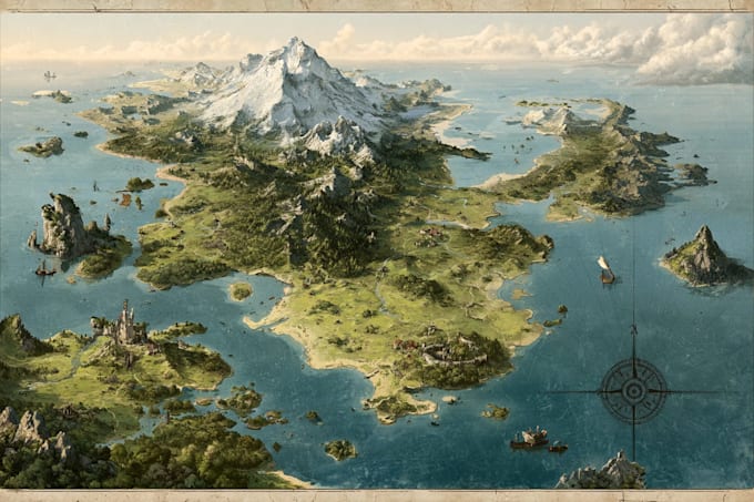 fantasy dnd map design battlemap map illustration