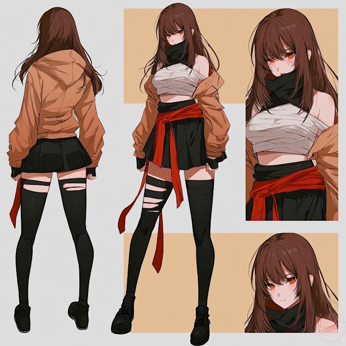 design character sheet or reference sheet for your character