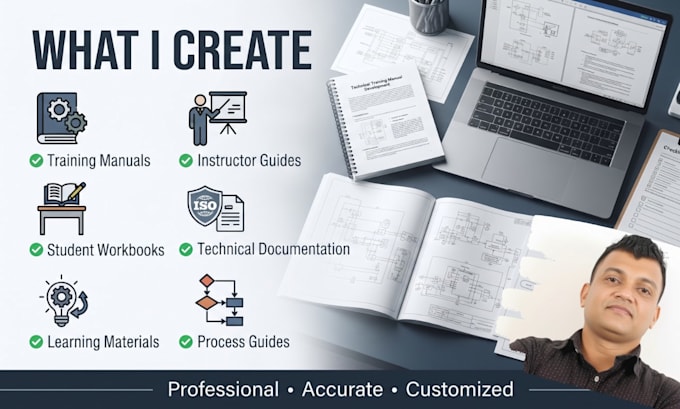 create professional training manuals and technical training documents