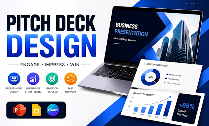 pitch deck, presentation design, investor deck, powerpoint, google slides
