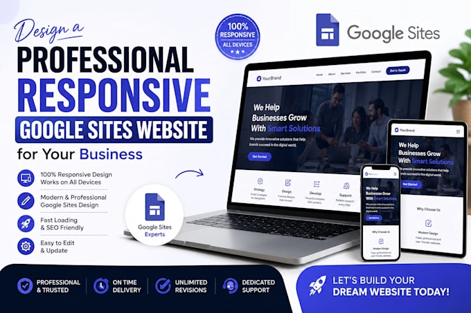 design a professional responsive google sites website for your business