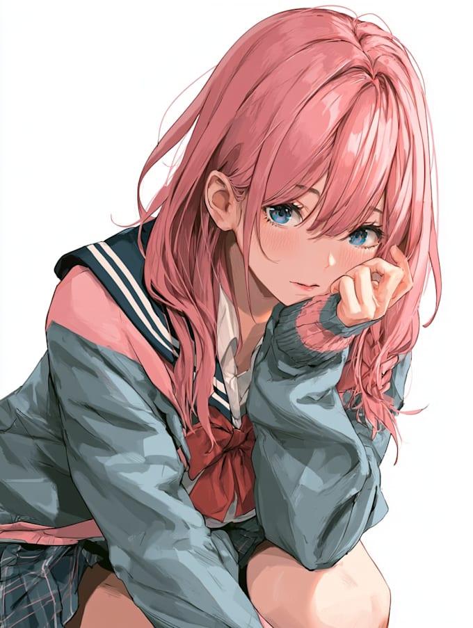 draw anime art illustration for profile picture