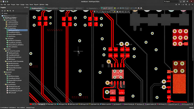 review pcb design, schematic, pcb layout, kicad, altium and gerber files expert