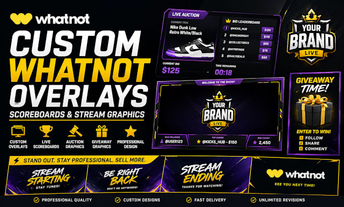 setup professional whatnot obs vertical stream for auctions and card breaks