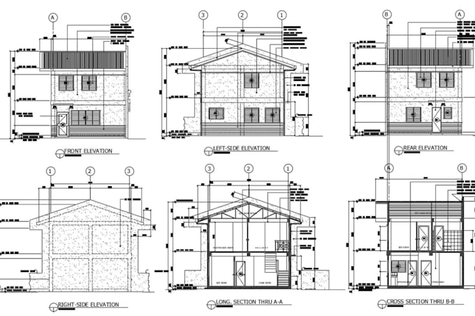 draw architectural floor plans, sections, and elevations in autocad