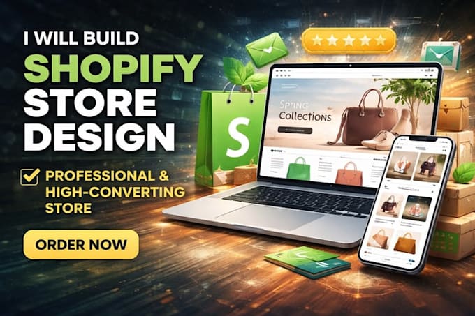 build shopify website, design or redesign shopify store, dropshipping store
