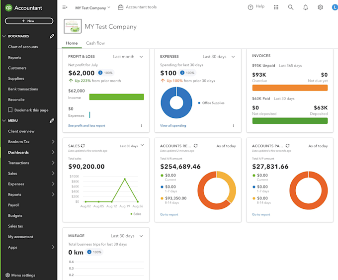 bookkeeping and accounting in quickbooks online