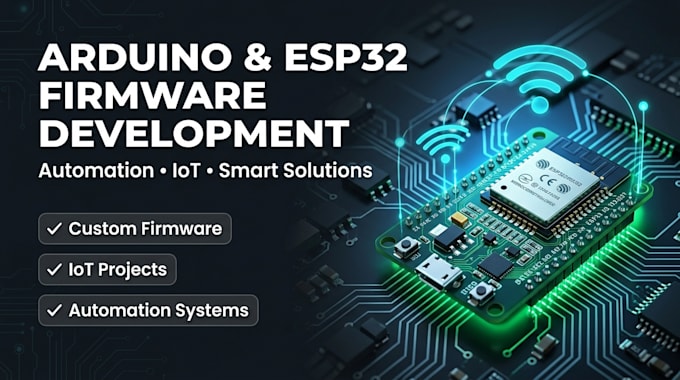 develop arduino firmware, esp32 projects, automation and iot solutions