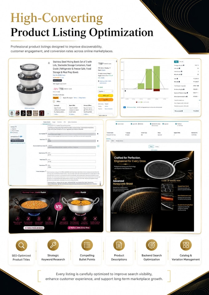 create amazon SEO product listing that ranks and converts