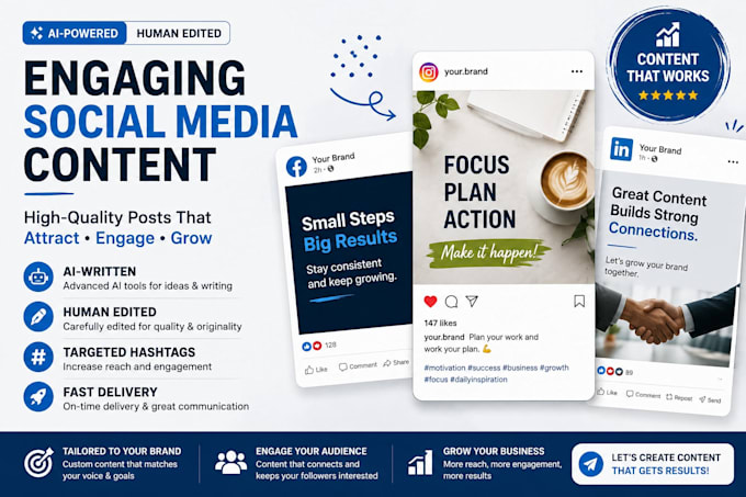 write engaging social media posts using ai and human editing