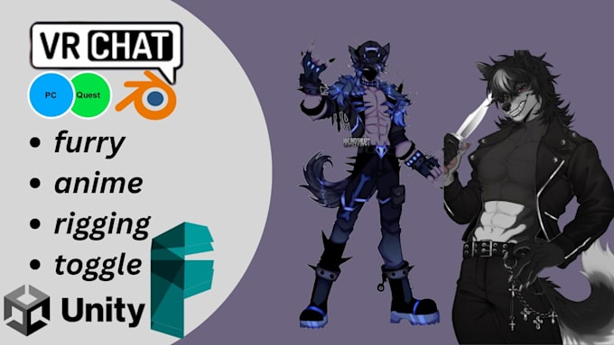create edit and upload 3d model vrchat avatar anime furry
