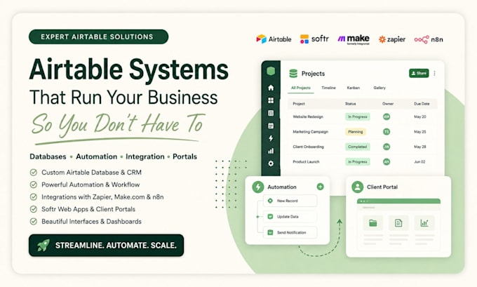 setup airtable database airtable automation support airtable integration crm