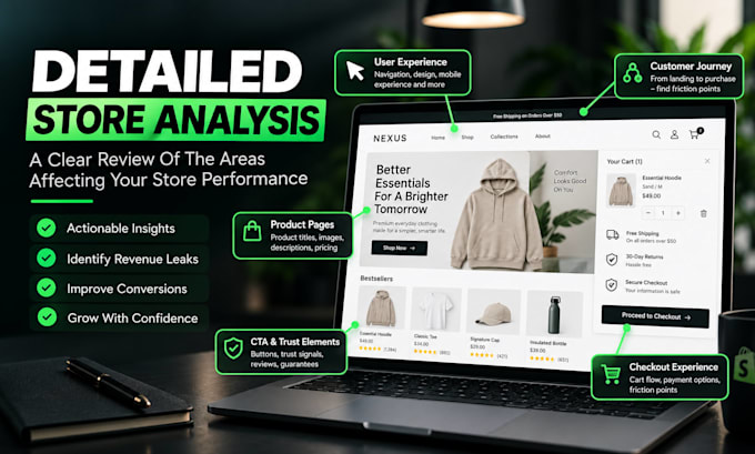 audit your shopify store and optimize it to increase conversions