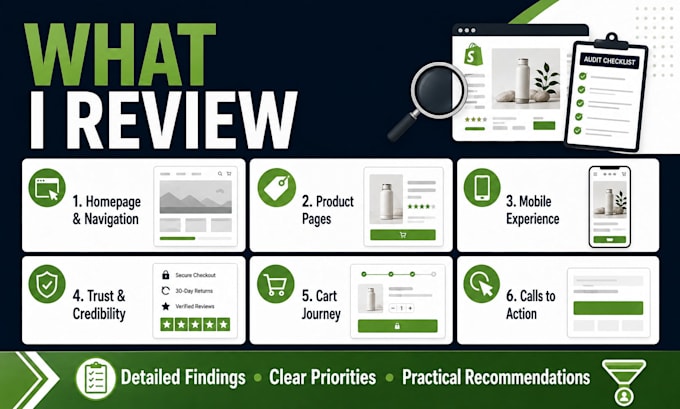 do a shopify cro audit with actionable recommendations