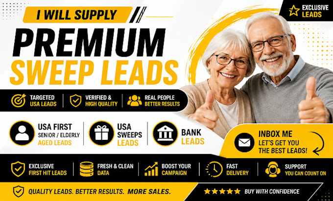 profitable sweeps leads,  usa senior elderly lead, gamblers leads, leads