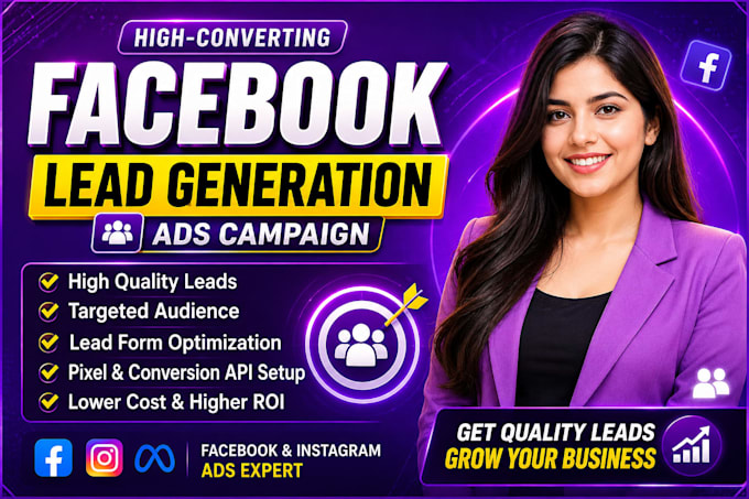 manage facebook ads meta ads for eccomars bussiness quality leads generation