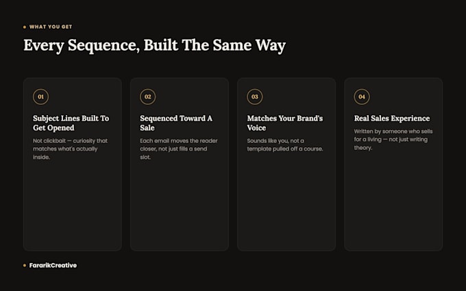 write a welcome or sales email sequence that converts