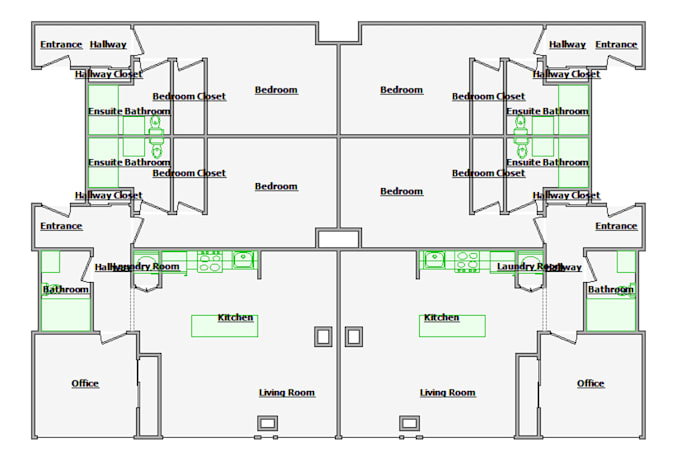 create a highly detailed interior sketch in xactimate