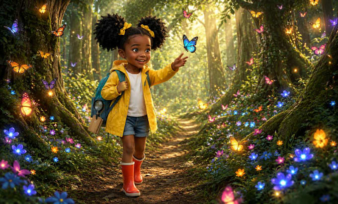 illustrate diverse kids storybooks with consistent characters