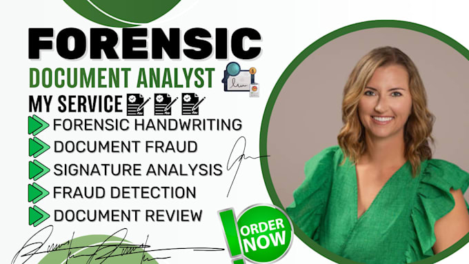 forensic document analyst document fraud detection signature verification review