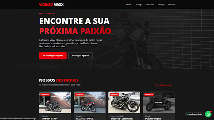 build a professional motorcycle dealership website