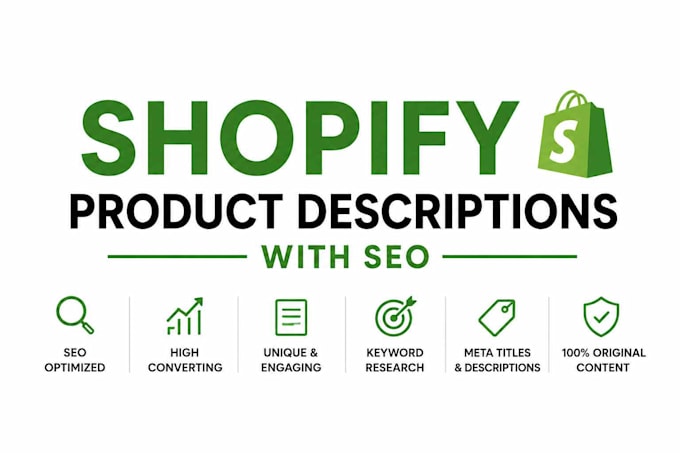 write SEO shopify product descriptions that sell