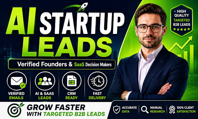 build verified ai startup founders and saas decision maker leads
