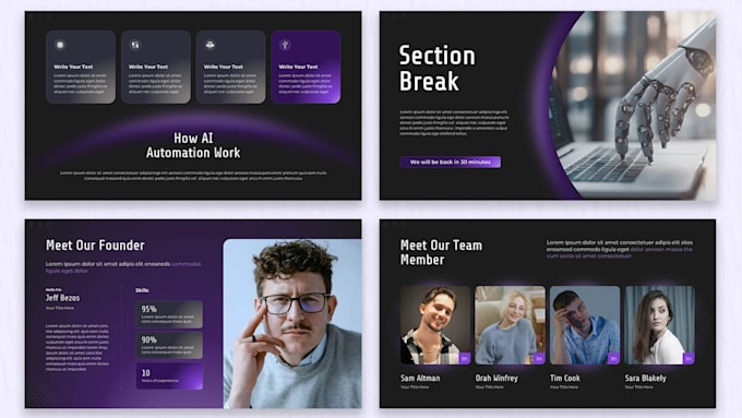 design an ai automation presentation with canva