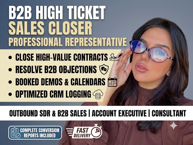 be your b2b sales representative and high ticket sales closer