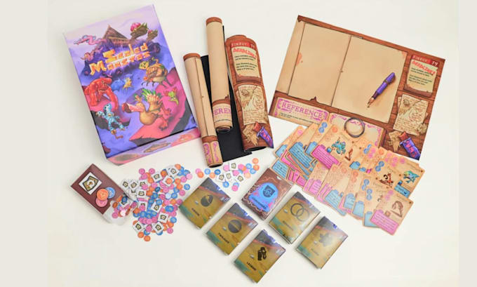 kickstarter board game graphics for tabletop game campaign