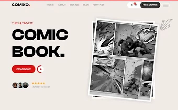 design squarespace comic creator website graphic novel website portfolio website