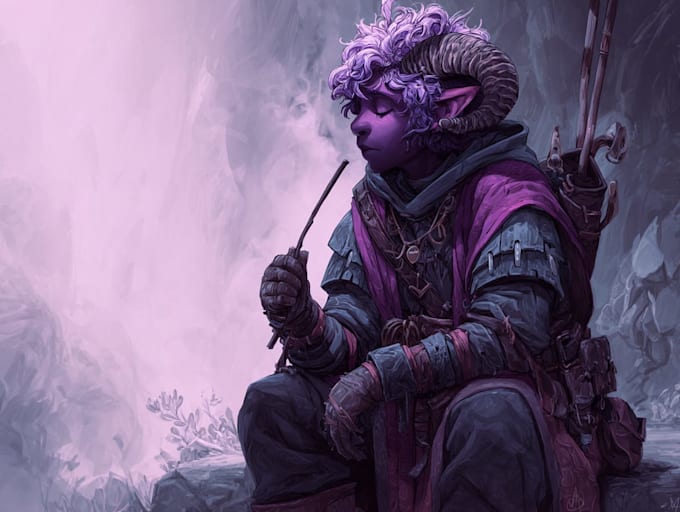 draw a professional dnd fantasy character portrait for your rpg