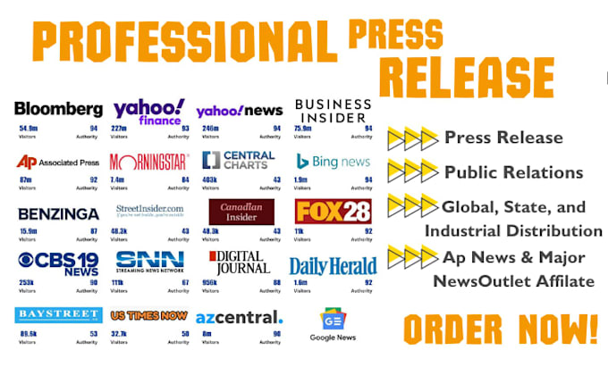 write and distribute your press release to premium media