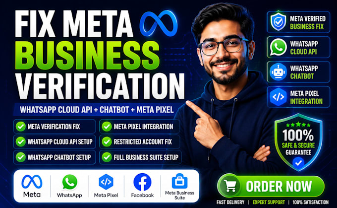 fix meta business verification whatsapp cloud api whatsapp chatbot meta pixel