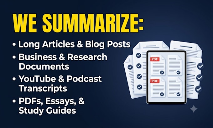 provide concise bullet point summaries of your articles
