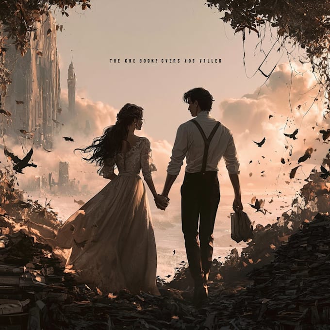 do  design creative romantic book or ebook cover