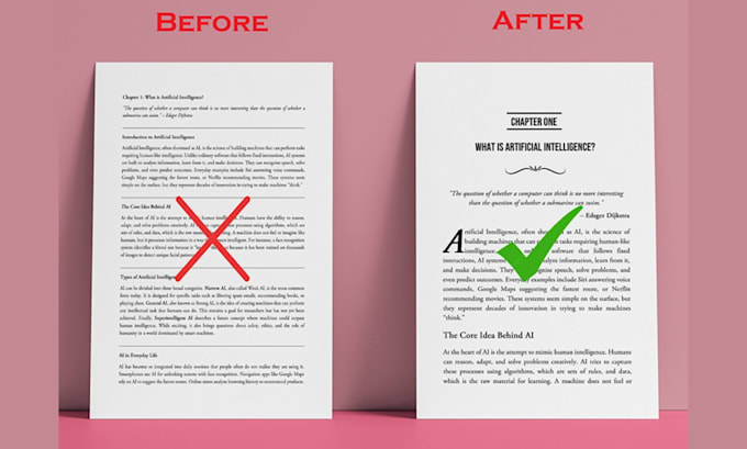 design amazon KDP book interior, ebook layout and printable PDF