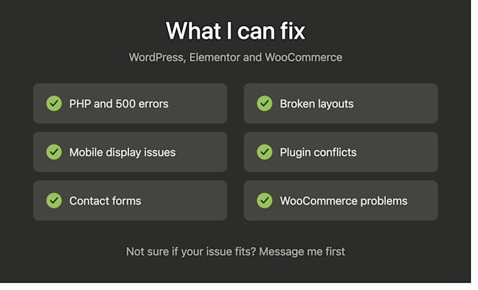 fix wordpress errors, bugs and design issues